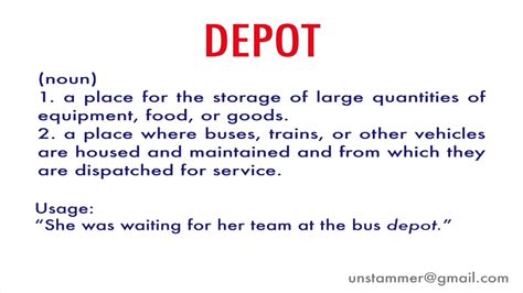 depot pronunciation